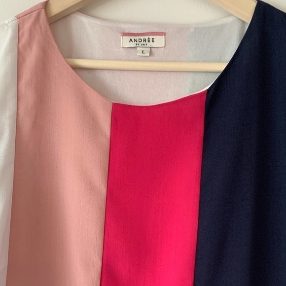 Andree by Unit colorblock short sleeve dress. Large. New - Picture 2 of 12